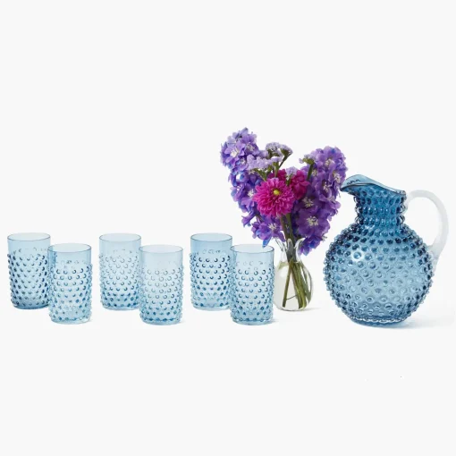 Jugs | For The Homemaker<Mrs. Alice Navy Hobnail Jug