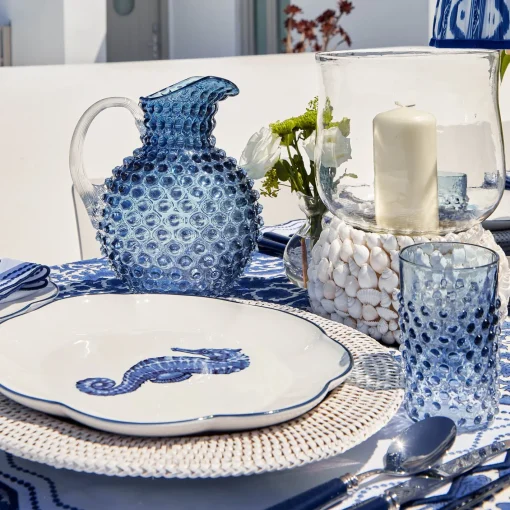 Jugs | For The Homemaker<Mrs. Alice Navy Hobnail Jug