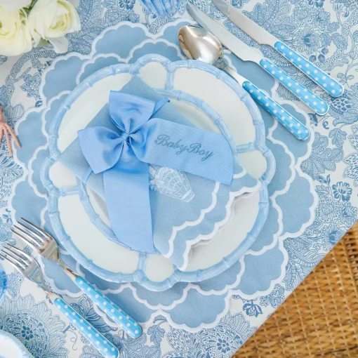 Placemats<Mrs. Alice Nikki Blue Placemats (Set of 4)