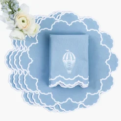 Placemats<Mrs. Alice Nikki Blue Placemats (Set of 4)