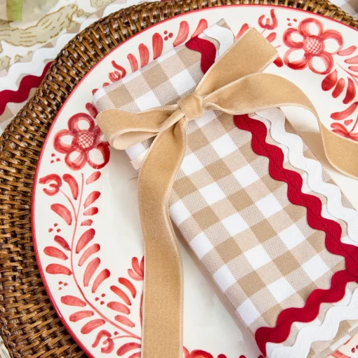 Napkin Rings & Bows<Mrs. Alice Oat Velvet Bow (Set of 4) - 20cm