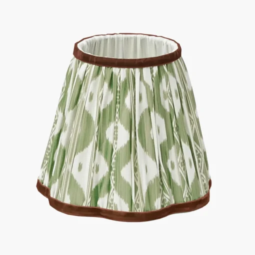 Lampshades<Mrs. Alice Olive & Chocolate Ikat Lampshade (18cm)
