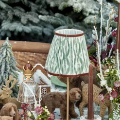 Lampshades<Mrs. Alice Olive & Chocolate Ikat Lampshade (18cm)