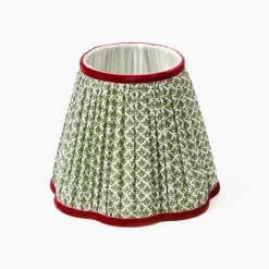 Lampshades<Mrs. Alice Olive & Red Lotus Lampshade (18cm)