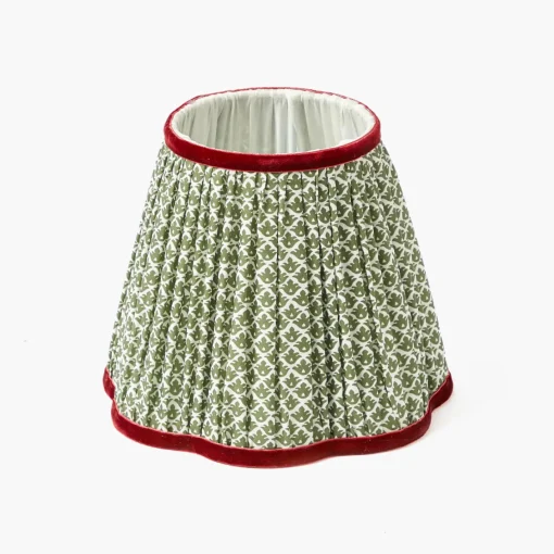 Lampshades<Mrs. Alice Olive & Red Lotus Lampshade (18cm)