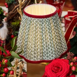 Lampshades<Mrs. Alice Olive & Red Lotus Lampshade (18cm)
