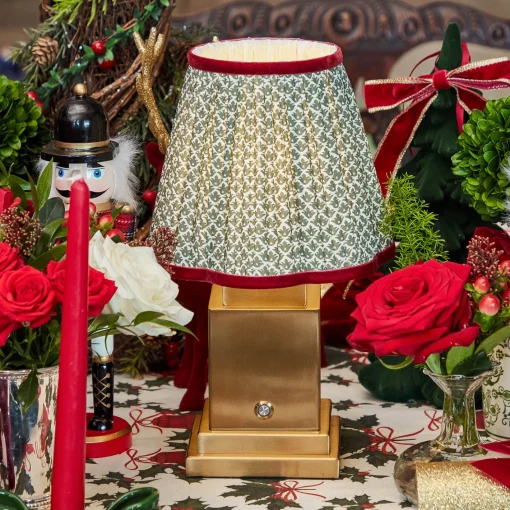 Lampshades<Mrs. Alice Olive & Red Lotus Lampshade (18cm)