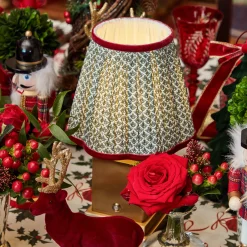 Lampshades<Mrs. Alice Olive & Red Lotus Lampshade (18cm)