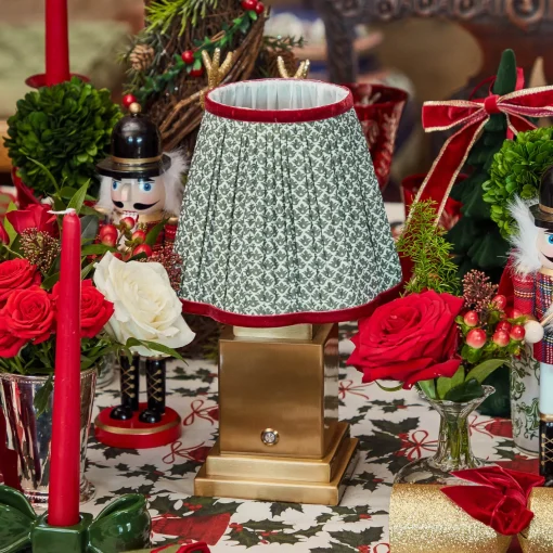 Lampshades<Mrs. Alice Olive & Red Lotus Lampshade (18cm)
