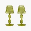 Summer Glassware | Summer Candleware<Mrs. Alice Olive Glass Lantern Tea Light Holder (Pair) - 18 cm