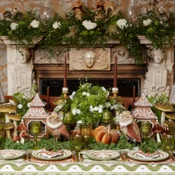 Summer Glassware | Summer Candleware<Mrs. Alice Olive Glass Lantern Tea Light Holder (Pair) - 18 cm