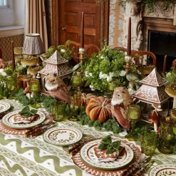 Summer Glassware | Summer Candleware<Mrs. Alice Olive Glass Lantern Tea Light Holder (Pair) - 18 cm