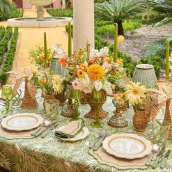 Summer Glassware | Summer Candleware<Mrs. Alice Olive Glass Lantern Tea Light Holder (Pair) - 18 cm