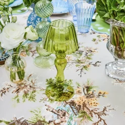 Summer Glassware | Summer Candleware<Mrs. Alice Olive Glass Lantern Tea Light Holder (Pair) - 18 cm