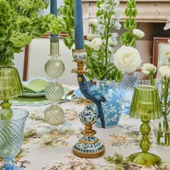 Summer Glassware | Summer Candleware<Mrs. Alice Olive Glass Lantern Tea Light Holder (Pair) - 18 cm