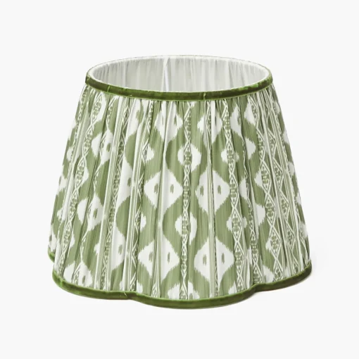 Lampshades<Mrs. Alice Olive Green Ikat Lampshade (30cm)