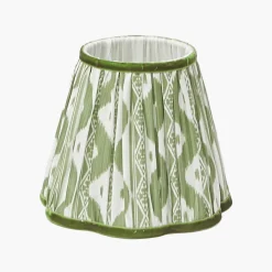 Lampshades<Mrs. Alice Olive Green Ikat Lampshade (18cm)