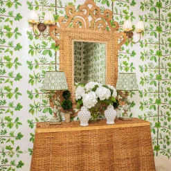 Lampshades<Mrs. Alice Olive Green Ikat Lampshade (30cm)