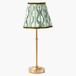 Lampshades<Mrs. Alice Olive Green Ikat Lampshade (18cm)