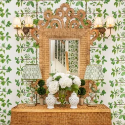 Lampshades<Mrs. Alice Olive Green Ikat Lampshade (30cm)