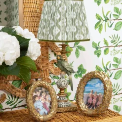 Lampshades<Mrs. Alice Olive Green Ikat Lampshade (30cm)