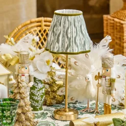 Lampshades<Mrs. Alice Olive Green Ikat Lampshade (18cm)