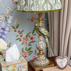 Lampshades<Mrs. Alice Olive Green Ikat Lampshade (30cm)