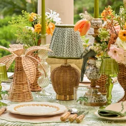 Summer Lighting | Lampshades<Mrs. Alice Olive Green Lotus Lampshade (18cm)