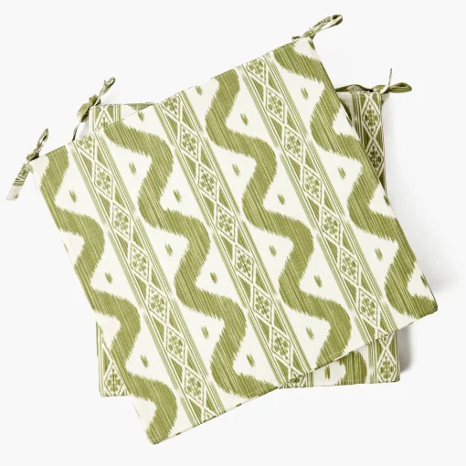 Cushions<Mrs. Alice Olive Ikat Seat Pad Cushion