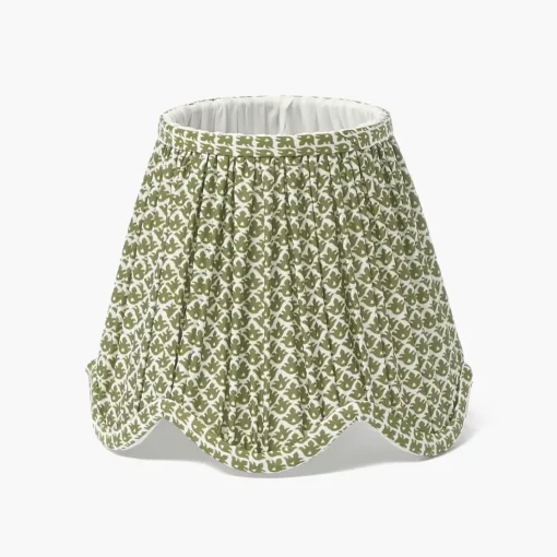 Lampshades<Mrs. Alice Olive Lotus Deep Scalloped Lampshade (18cm)