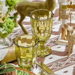 Glasses | Glassware Sets<Mrs. Alice Olive Scalloped Glassware (Set of 12)