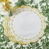 Placemats<Mrs. Alice Olivia White & Gold Placemats (Set of 4)