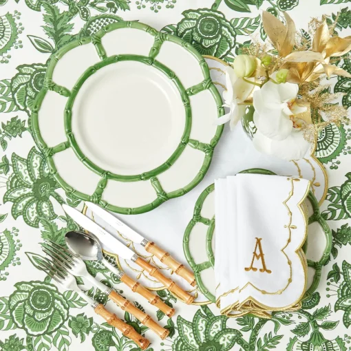 Placemats<Mrs. Alice Olivia White & Gold Placemats (Set of 4)