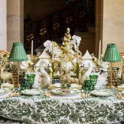 Placemats<Mrs. Alice Olivia White & Gold Placemats (Set of 4)