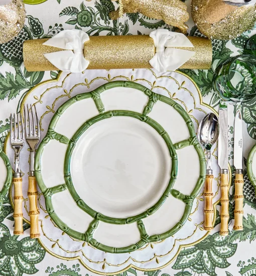 Table Linen Sets | Mrs. Alice Monogram<Mrs. Alice Olivia White & Gold Placemats & Napkins (Set of 4)