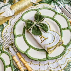 Placemats<Mrs. Alice Olivia White & Gold Placemats (Set of 4)
