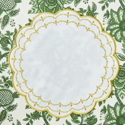 Placemats<Mrs. Alice Olivia White & Gold Placemats (Set of 4)