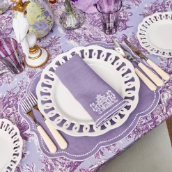 Napkins<Mrs. Alice Pagoda Lilac Linen Napkins (Set of 4)