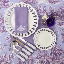 Napkins<Mrs. Alice Pagoda Lilac Linen Napkins (Set of 4)