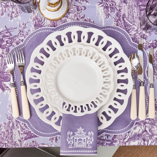 Napkins<Mrs. Alice Pagoda Lilac Linen Napkins (Set of 4)