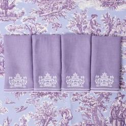 Napkins<Mrs. Alice Pagoda Lilac Linen Napkins (Set of 4)