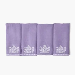 Napkins<Mrs. Alice Pagoda Lilac Linen Napkins (Set of 4)