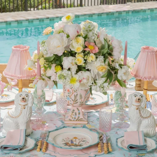 Lampshades<Mrs. Alice Pale Pink Silk Frilled Lampshade (18cm)