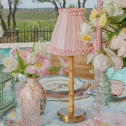 Lampshades<Mrs. Alice Pale Pink Silk Frilled Lampshade (18cm)
