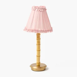 Lampshades<Mrs. Alice Pale Pink Silk Frilled Lampshade (18cm)