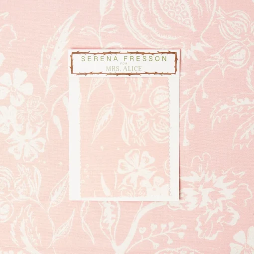 Serena Fresson Fabrics<Mrs. Alice Palm Beach Pink Chelsea Square Fabric
