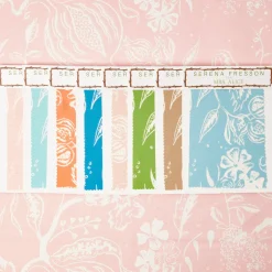 Serena Fresson Fabrics<Mrs. Alice Palm Beach Pink Chelsea Square Fabric