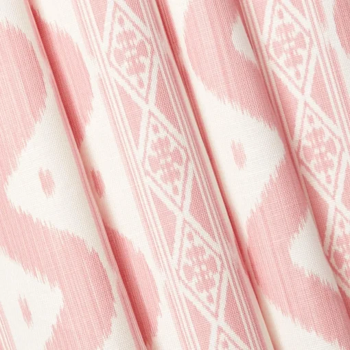 Serena Fresson Fabrics<Mrs. Alice Palm Beach Pink Ikat Stripe Fabric