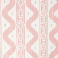 Serena Fresson Fabrics<Mrs. Alice Palm Beach Pink Ikat Stripe Fabric