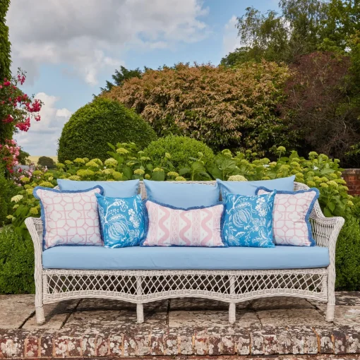 Serena Fresson Fabrics<Mrs. Alice Palm Beach Pink Ikat Stripe Fabric